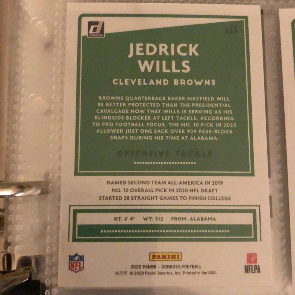 Jedrick Wills Rookie Card - Picture 2 of 2